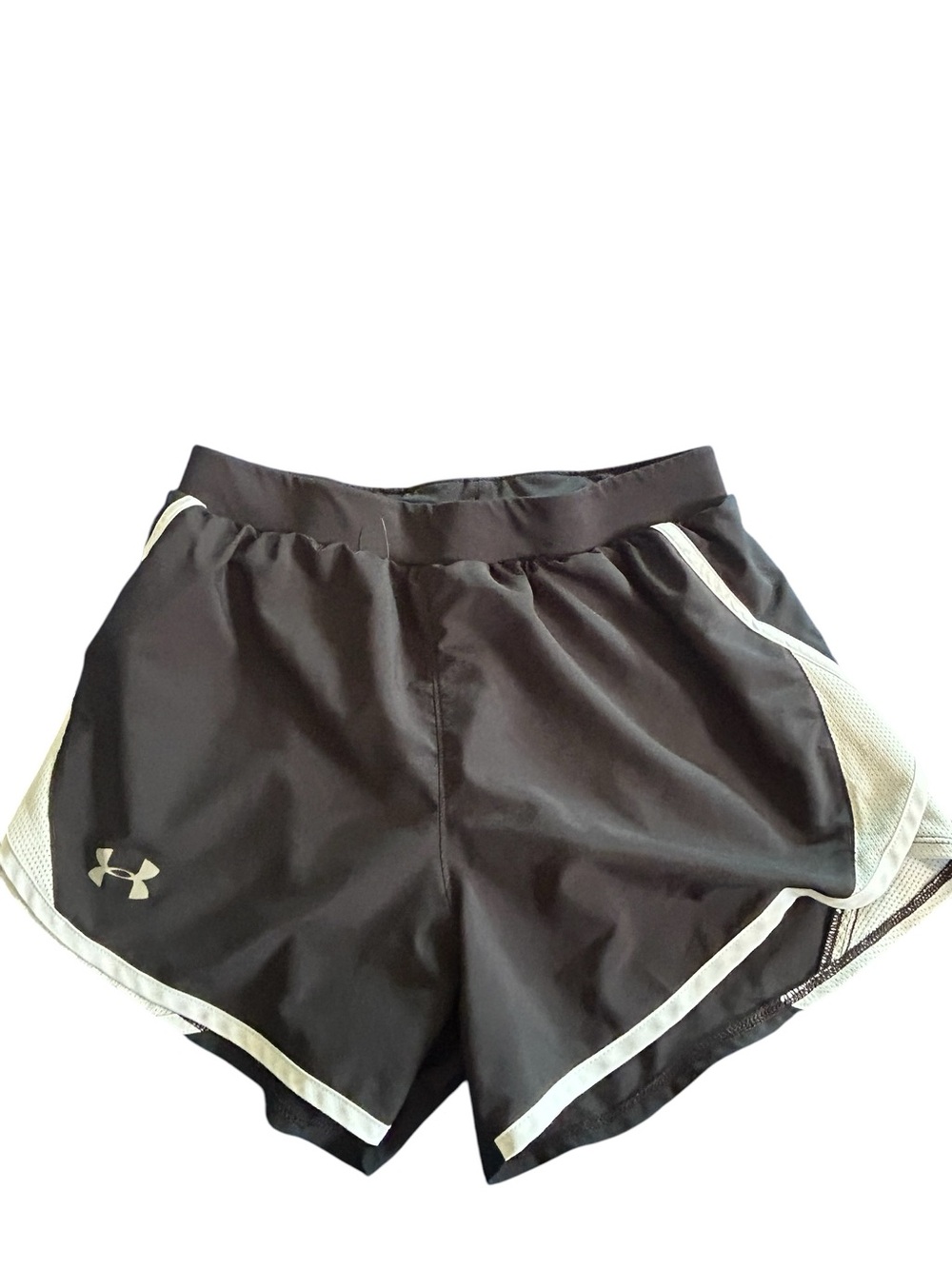 Under Armour Woman’s Black Activewear Shorts White Trim SZ S EUC workout